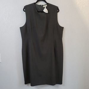 Neiman Marcus plus little black dress LBD fully lined black sheath dress